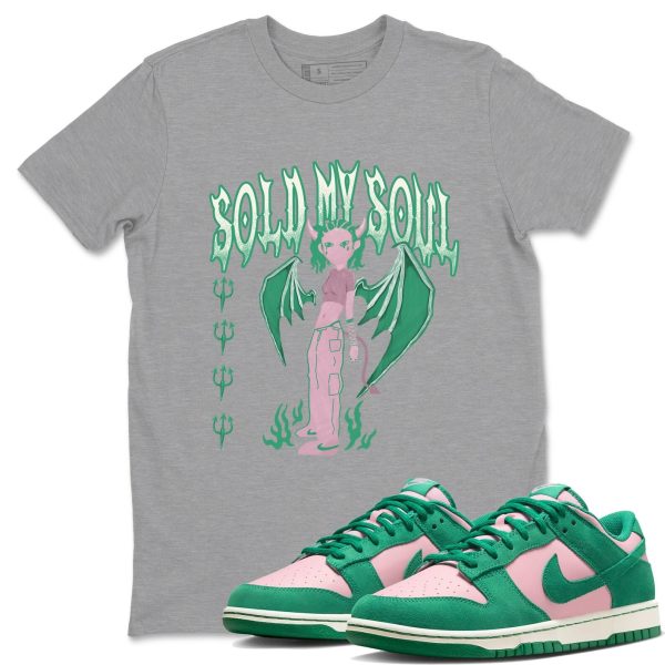 Sold My Soul Sneaker Tee - Casual Unisex Cotton Sneaker T-Shirt To Match Medium Soft Pink Malachite Jezsport.com