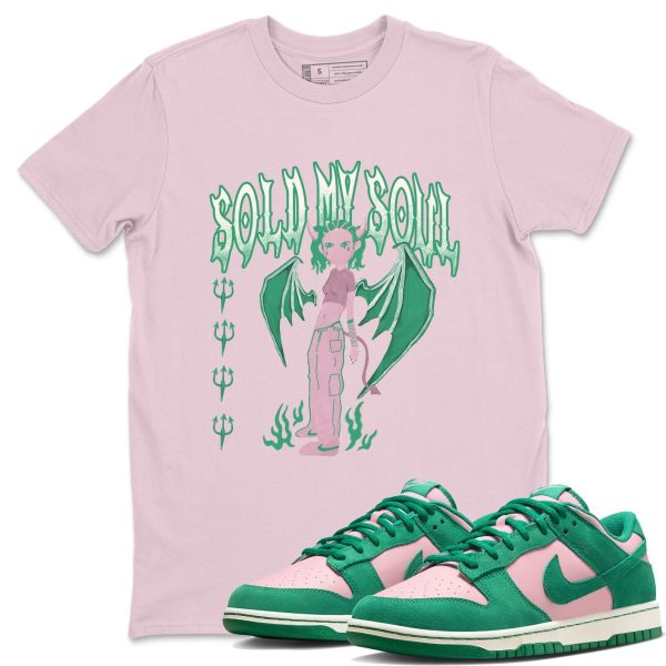 Sold My Soul Sneaker Tee - Casual Unisex Cotton Sneaker T-Shirt To Match Medium Soft Pink Malachite Jezsport.com