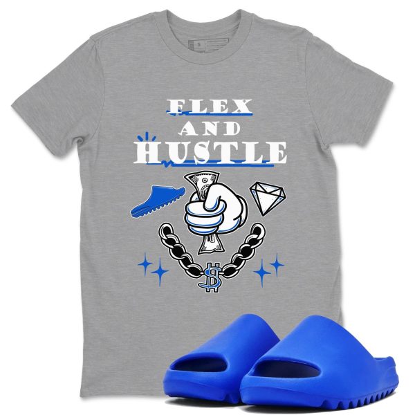 Flex And Hustle Unisex Shirts To Match Jordans Slide Azure Jezsport.com