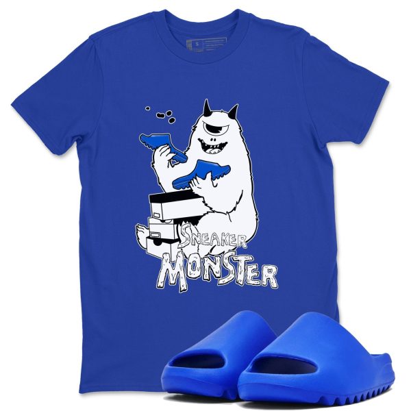 Sneaker Monster Unisex Shirts To Match Jordans Slide Azure Jezsport.com