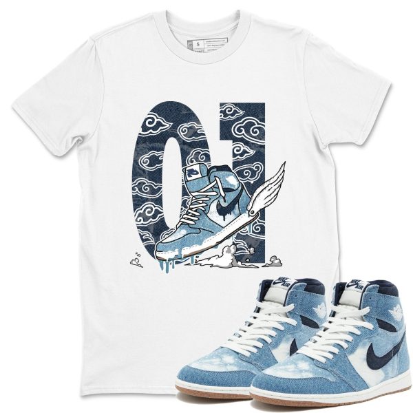 Fly To The Clouds Unisex Shirts To Match Jordans AJ1 Denim Jezsport.com