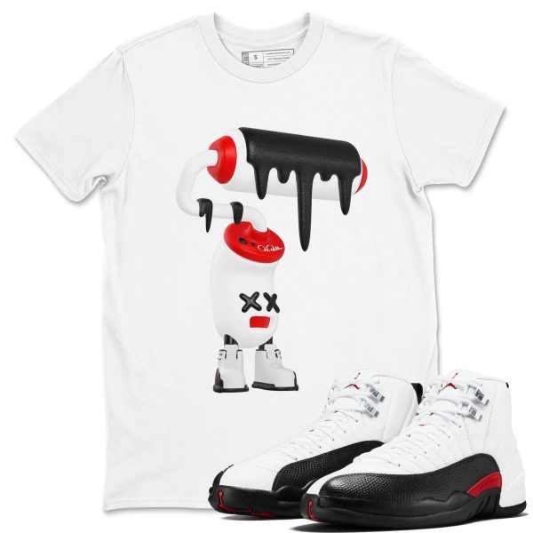 3D Paint Roller Unisex Shirts To Match Jordans AJ12 Taxi Flip Jezsport.com