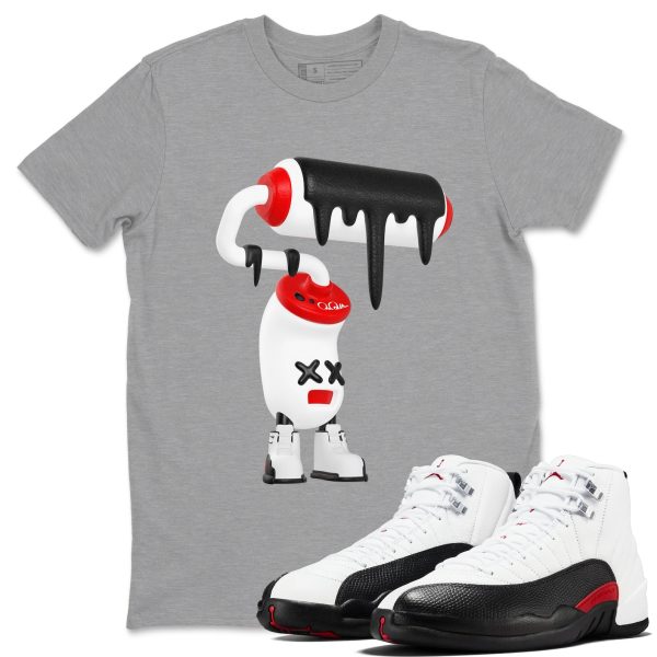 3D Paint Roller Unisex Shirts To Match Jordans AJ12 Taxi Flip Jezsport.com