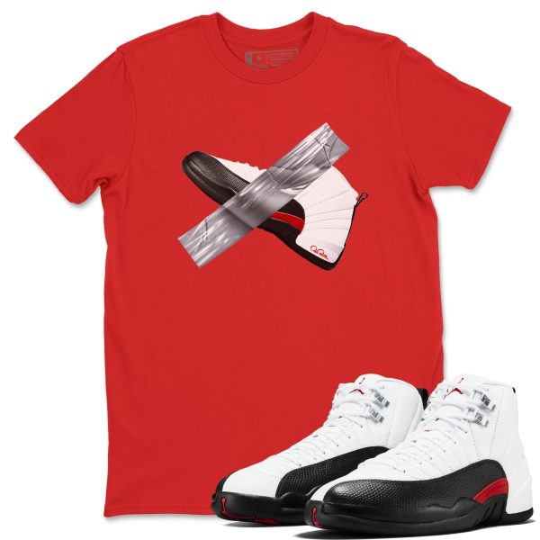 Duct Tape Unisex Shirts To Match Jordans AJ12 Taxi Flip Jezsport.com