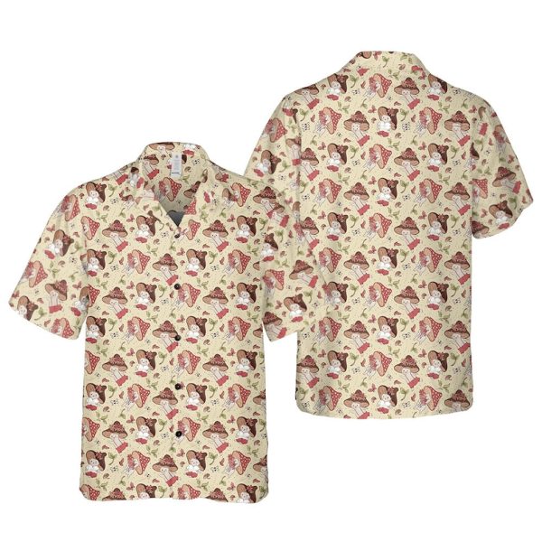 Mushroom Characters Shirt, Cute Mushroom Hawaiian Shirt, Summer Shirt For Men and Women Jezsport.com