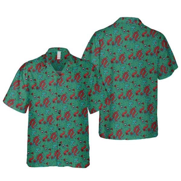 Halloween Creepy Worm Shirt, Halloween Hawaiian Shirt, Summer Shirt For Men and Women Jezsport.com