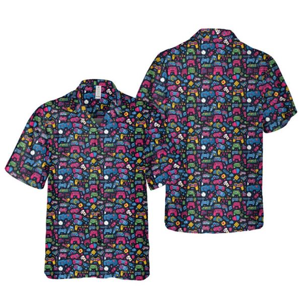 Video Game pattern shirt, Game Controller Shirt, Joystick Hawaiian Shirt, Summer Shirt For Men and Women Jezsport.com