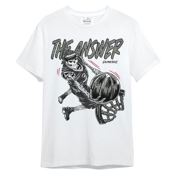 Black Cement 3s Shirt - The Answer Skeleton Unisex Shirt Matching Jordan Shirt Jezsport.com