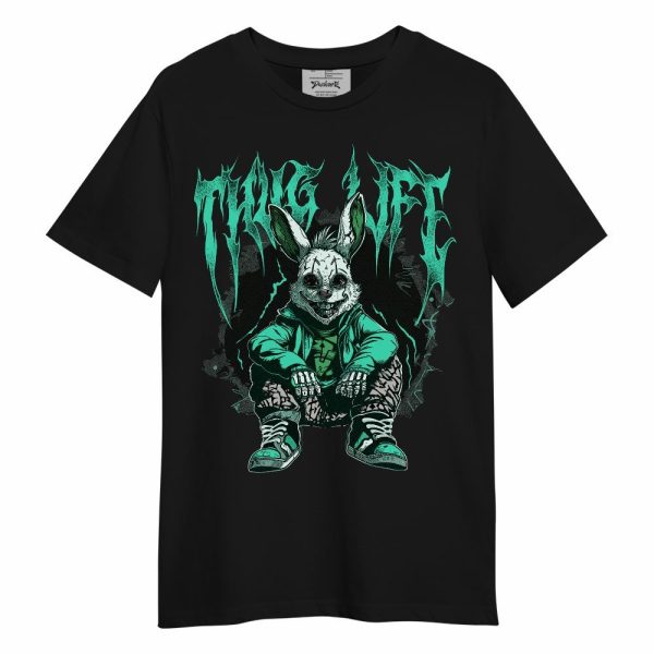 Black Green Glow 3s Shirt, Thug Life Bunny Green Glow 3s Unisex Shirt Matching Jordan Shirt Jezsport.com