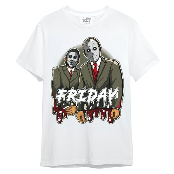 Low OG Medium Olive 1s Shirt - Friday Halloween Graphic Unisex Shirt Matching Jordan Shirt Jezsport.com