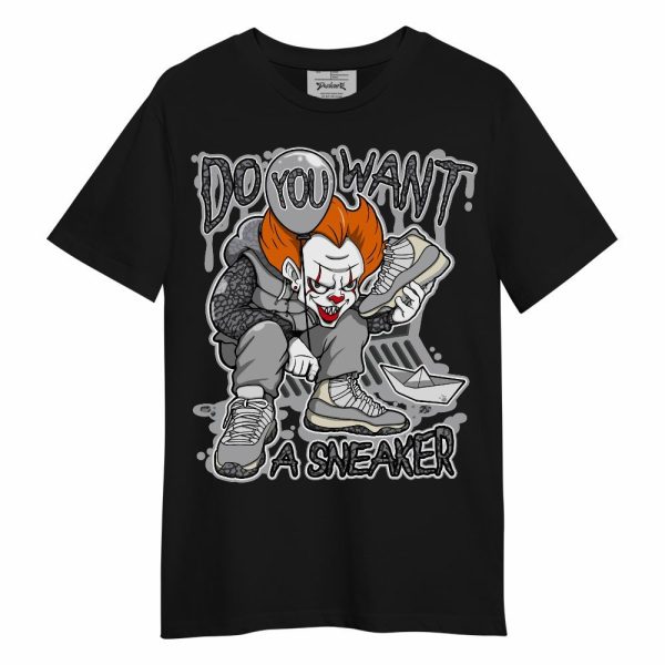 Cement Grey 3s Shirt - Clown Scary Sneakers Halloween Graphic Unisex Shirt Matching Jordan Shirt Jezsport.com