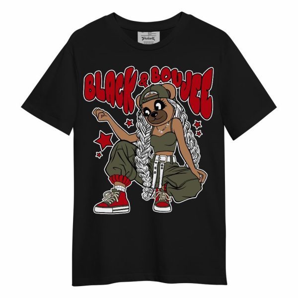 Low OG Medium Olive 1s Shirt - Boujee Girls Bear Unisex Shirt Matching Jordan Shirt Jezsport.com