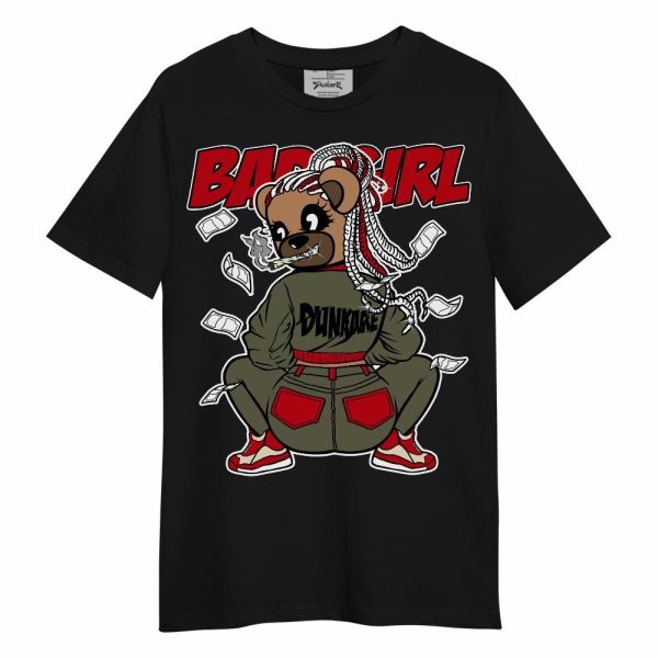 Low OG Medium Olive 1s Shirt - Rebellious Girl Bear Unisex Shirt Matching Jordan Shirt Jezsport.com