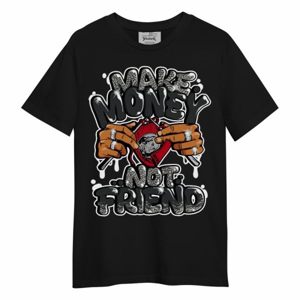 Black Cement 3s Shirt - Make Money Not Friend Graphic Unisex Shirt Matching Jordan Shirt Jezsport.com