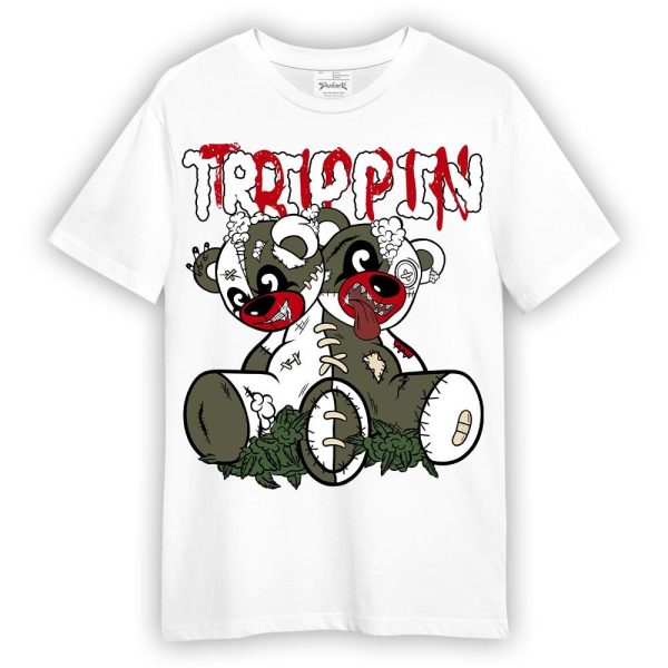 Low OG Medium Olive 1s Shirt - Trippin Bear Shirt Unisex Matching Jordan Shirt Jezsport.com