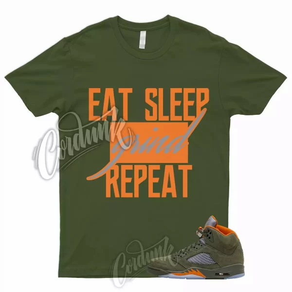 5 Olive Army Solar Orange Black Retro Green Sequoia Shirt to Match GRIND Jordan Jezsport.com