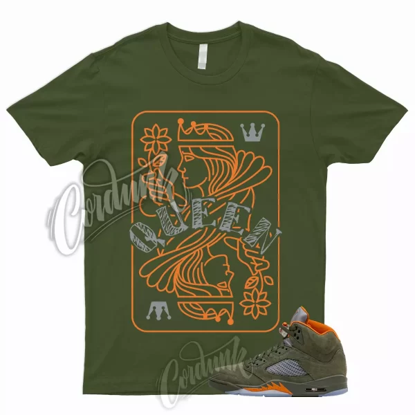 5 Olive Army Solar Orange Black Retro Green Sequoia Shirt to Match QUEEN Jordan Jezsport.com