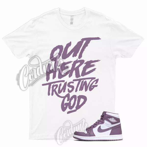 1 High OG Mauve Sky J White T Shirt to Match Sneakers TG, DZ5485-105 Jezsport.com