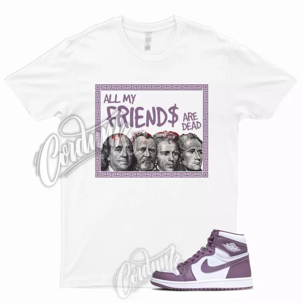 1 High OG Mauve Sky J White T Shirt to Match Sneakers PREZ, DZ5485-105 Jezsport.com