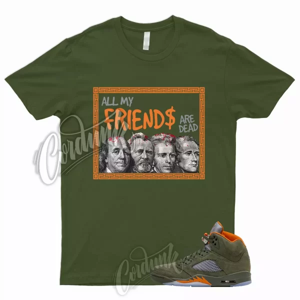 5 Olive Army Solar Orange Black Retro Green Sequoia Shirt Match FRIENDS Jordan Jezsport.com