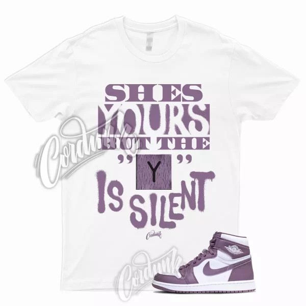 1 High OG Mauve Sky J White T Shirt to Match Sneakers OURS, DZ5485-105 Jezsport.com