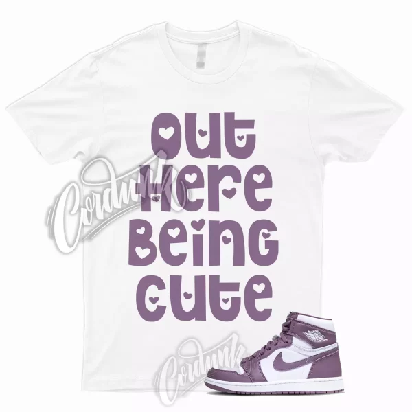 1 High OG Mauve Sky J White T Shirt to Match Sneakers CUTE, DZ5485-105 Jezsport.com