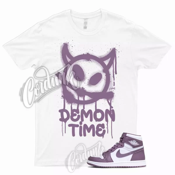 1 High OG Mauve Sky J White T Shirt to Match Sneakers DTIME, DZ5485-105 Jezsport.com