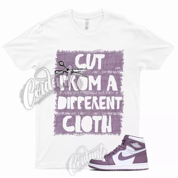 1 High OG Mauve Sky J White T Shirt to Match Sneakers CUT, DZ5485-105 Jezsport.com