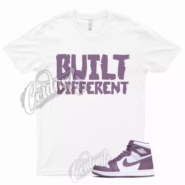 1 High OG Mauve Sky J White T Shirt to Match Sneakers BUILT, DZ5485-105 Jezsport.com