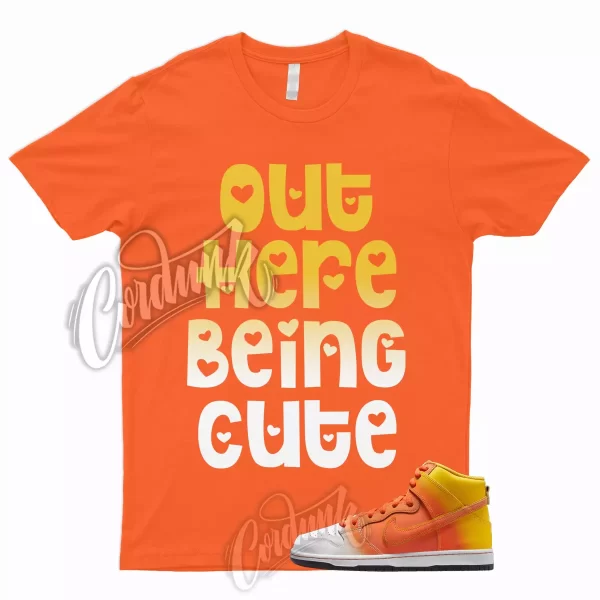 SB Dunk High Sweet Candy Tooth Shirt Amarillo Orange White Black 1 Corn CUTE Jezsport.com