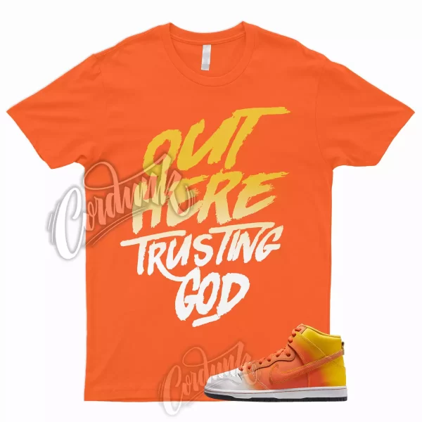 SB Dunk High Sweet Candy Tooth Shirt Amarillo Orange White Black 1 Corn TG Jezsport.com