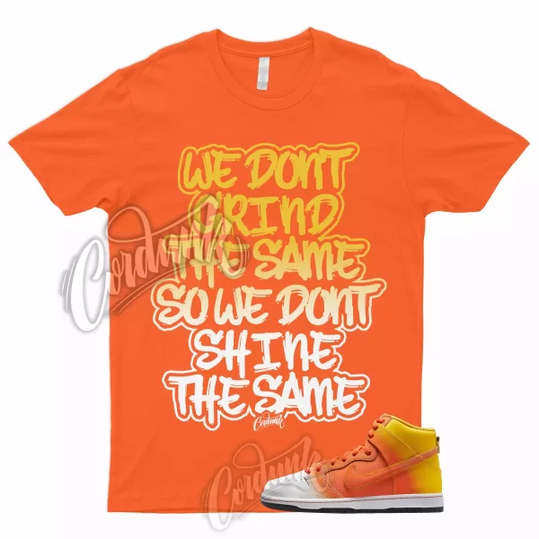 SB Dunk High Sweet Candy Tooth Shirt Amarillo Orange White Black 1 Corn GRIND Jezsport.com