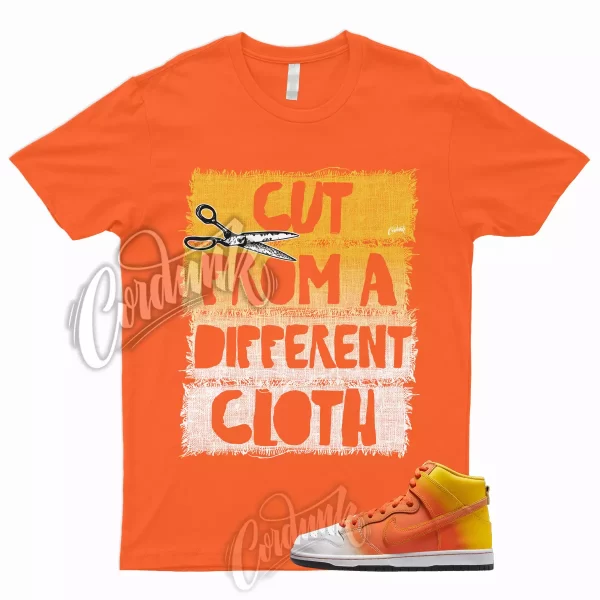 SB Dunk High Sweet Candy Tooth Shirt Amarillo Orange White Black 1 Corn CUT Jezsport.com