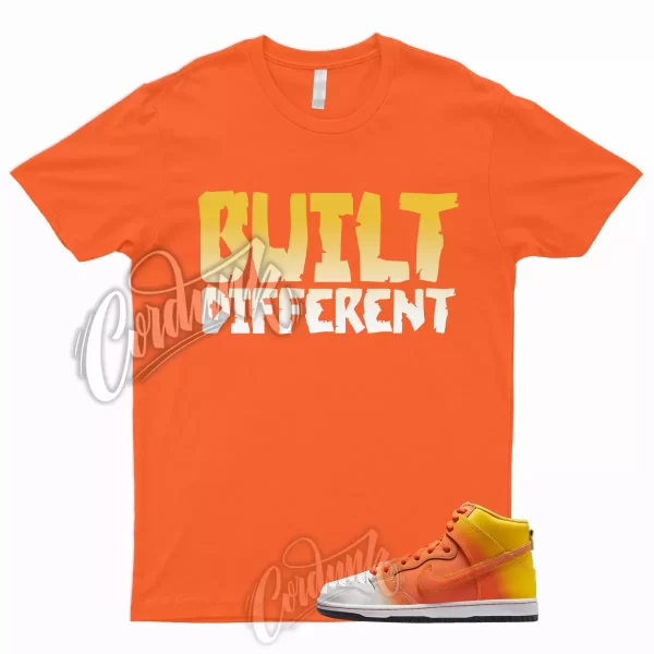 SB Dunk High Sweet Candy Tooth Shirt Amarillo Orange White Black 1 Corn BUILT Jezsport.com