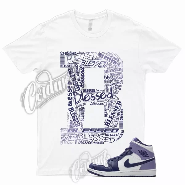 1 Mid Sky J Purple Light Shirt Match GS Blueberry Thistle Dunk Low High BLESSED, DQ8426-515 Jezsport.com