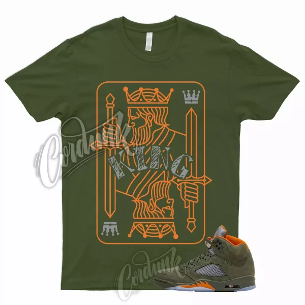 5 Olive Army Solar Orange Black Retro Green Sequoia T Shirt to Match KING Jordan Jezsport.com