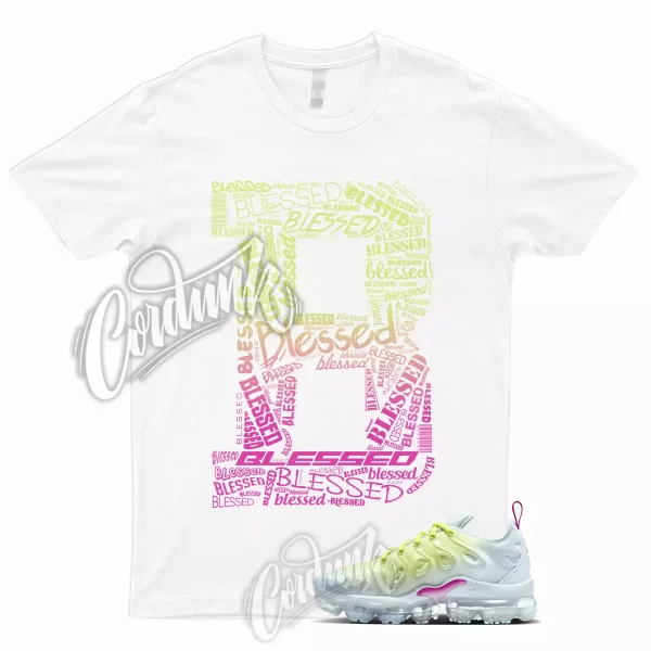 VaporMax Plus T Shirt Blue Tint Light Lemon Twist Fireberry 1 To Match BLESSED Jezsport.com