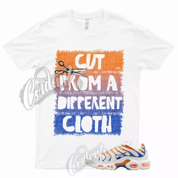 Air Max Plus Knicks Shirt Summit White Racer Blue Safety Orange Game Royal CUT Jezsport.com