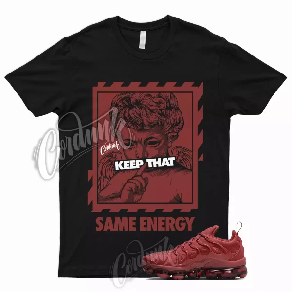 VaporMax Plus Cedar Red Rugged Orange Burgundy Shirt to Match Sneakers ENERGY Jezsport.com