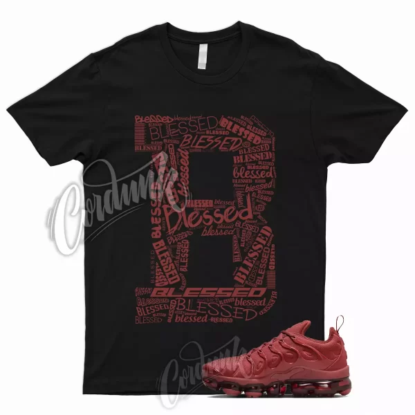 VaporMax Plus Cedar Red Rugged Orange Burgundy Shirt to Match Sneakers BLESSED Jezsport.com