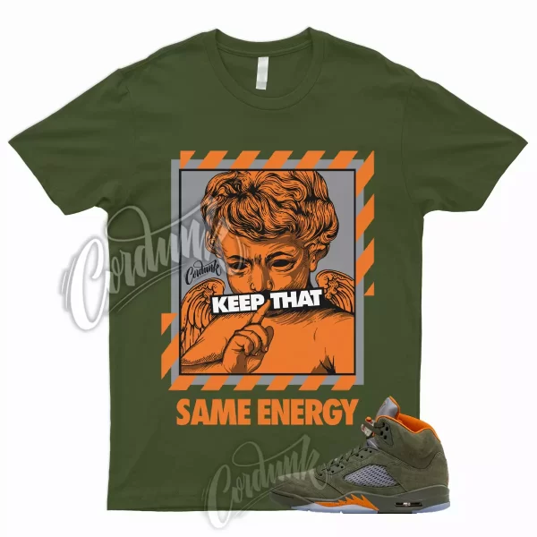 5 Olive Army Solar Orange Black Retro Green Sequoia Shirt to Match ENERGY Jordan Jezsport.com