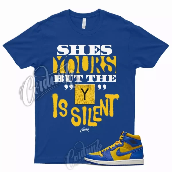 OURS T Shirt to Match 1 Reverse Laney High Varsity Maize Game Royal Jordan Dunk Jezsport.com