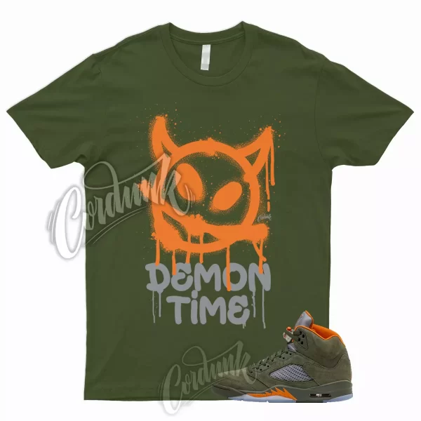 5 Olive Army Solar Orange Black Retro Green Sequoia Shirt to Match DTIME Jordan Jezsport.com