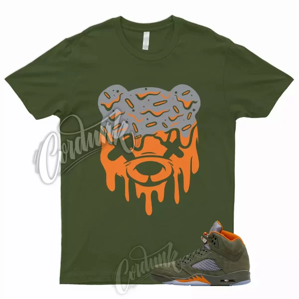 5 Olive Army Solar Orange Black Retro Green Sequoia Shirt to Match DRIPPY Jordan Jezsport.com