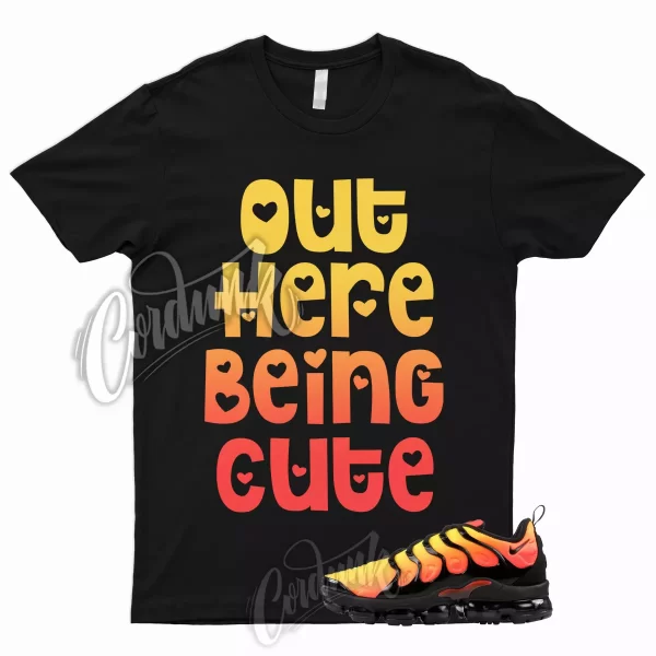 Air VaporMax Plus Total Orange Total Crimson Black Sunset Sunrise Shirt CUTE Jezsport.com