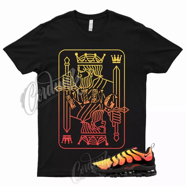 Air VaporMax Plus Total Orange Total Crimson Black Sunset Sunrise Shirt KING Jezsport.com