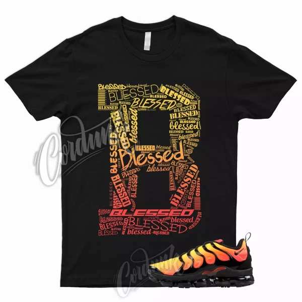 Air VaporMax Plus Total Orange Total Crimson Black Sunset Sunrise Shirt BLESSED Jezsport.com