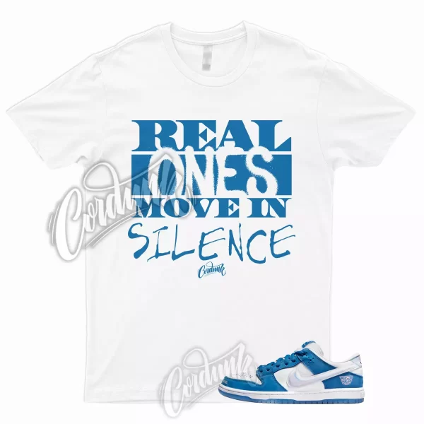 Dunk Low SB One Block At A Time T Shirt to Match Deep Royal 1 White R1 Jezsport.com