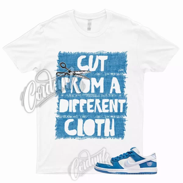 Dunk Low SB One Block At A Time T Shirt to Match Deep Royal 1 White CUT Jezsport.com