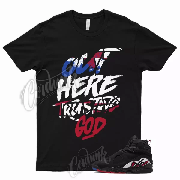 8 Retro Playoffs 2023 T Shirt Black True Red Varsity Royal Match 1 12 13 TG Jezsport.com